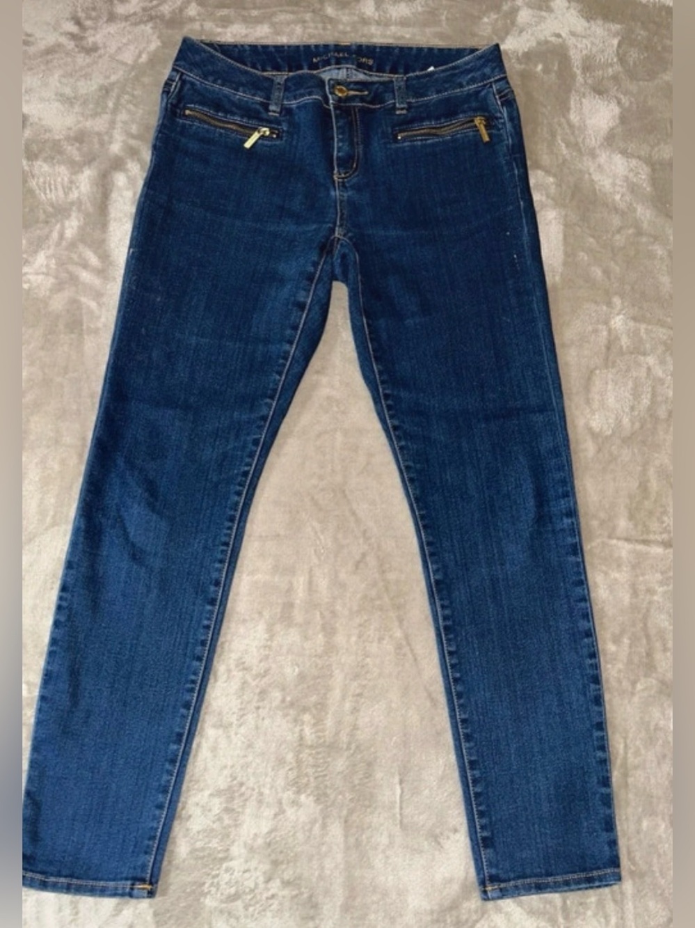 Michael Kors Dark Blue Zip Pocket Skinny Jeans 4